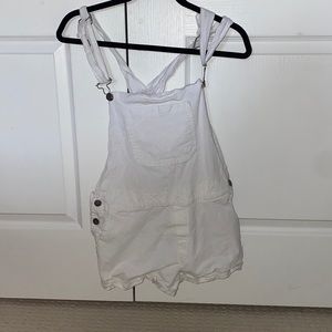 Brand new white short overalls
